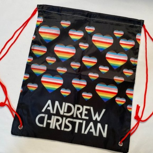 Andrew Christian - Progressive PRIDE Hearts Drawstring Back Pack -  (595) - Picture 3 of 4